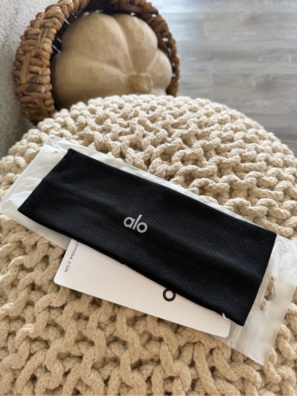 Yoga Black Logo Stretch Headband